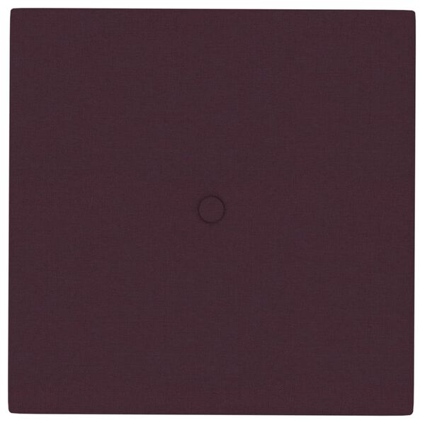 vidaXL sienas paneļi, 12 gab., violeti, 30x30 cm, audums, 1,08 m&sup2;