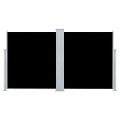 vidaXL izvelkama sānu markīze, divkārša, melna, 170x600 cm