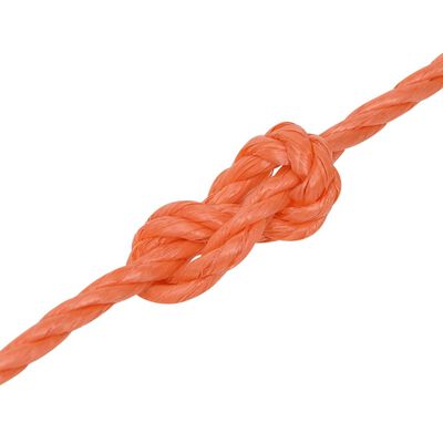 vidaXL darba virve, oranža, 8 mm, 100 m, polipropilēns
