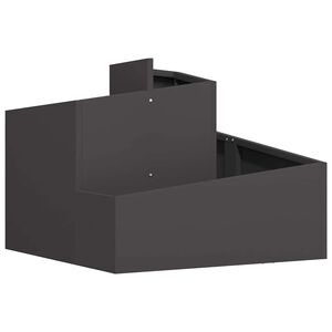 vidaXL Dārza stādītājs Melns 60 x 60 x 50 cm Auksti velmēta tērauds