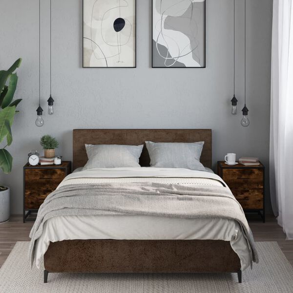 vidaXL naktsskapī&scaron;i, 2 gab., ozolkoka, 40x31x50 cm, inženierijas koks