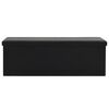 vidaXL saliekams sols ar kasti, 110x38x38 cm, melna mākslīgā āda