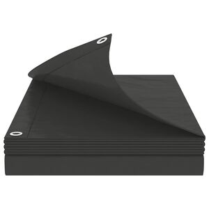 vidaXL Pārklājs ar acīm Antracīta pelēks 8 x 12 m 90 gsm PE