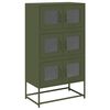 vidaXL Highboard Olive Green 68x39x123 cm Tērauds
