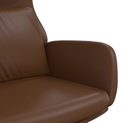 vidaXL atpūtas krēsls, spīdīgi brūna mākslīgā āda