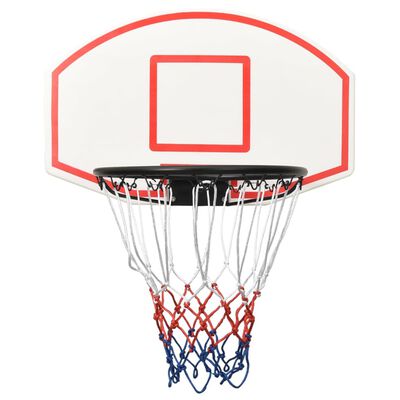 vidaXL basketbola vairogs, balts, 71x45x2 cm, polietilēns