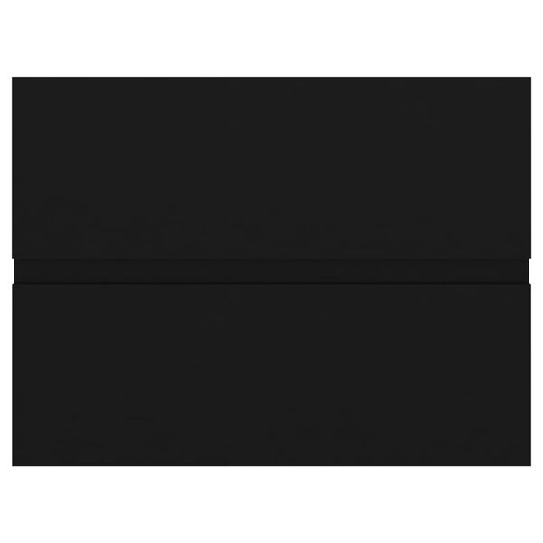 vidaXL izlietnes skapītis, melns, 60x38,5x45 cm, inženierijas koks