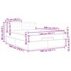 vidaXL Osmaņu gultas rāmis ar matrača tum&scaron;i pelēks 140x200 cm audums