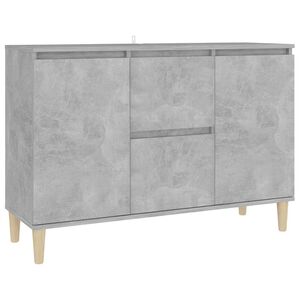 vidaXL kumode, betona pelēka, 101x35x70 cm, inženierijas koks