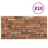 vidaXL Sienas paneļi 10 pcs Brūna un balta 100 x 50 cm EPS putas