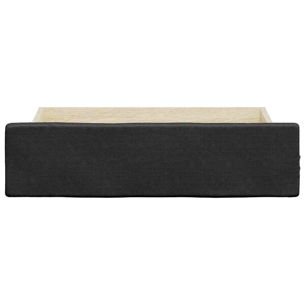 vidaXL gultas atvilktnes, 2 gab., melnas, koks un mākslīgā āda