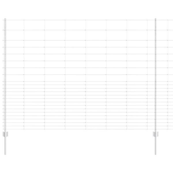 vidaXL Žogs ar stabu Sudraba 1,6 x 25 m Tērauds
