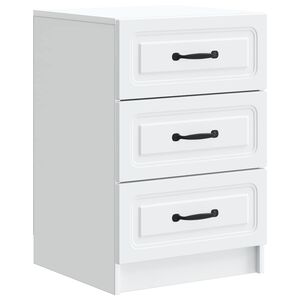 vidaXL Nakts skapītis Balts 43 x 41 x 63,5 cm Inženierijas koks