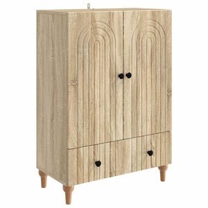 vidaXL Puse Sonomas ozols 66 x 34,5 x 95 cm Inženierijas koks