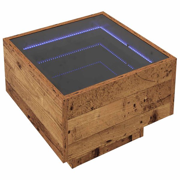 vidaXL Kafijas galdiņ&scaron; Vecs koks 40 x 40 x 30 cm Inženierijas koks