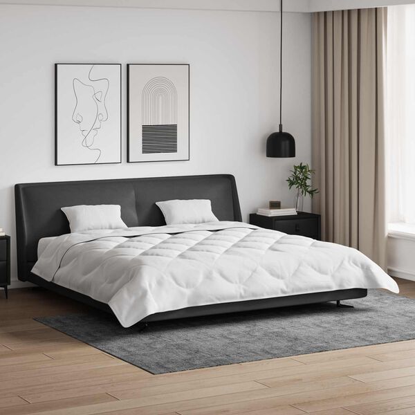 vidaXL Vasaras segas ar spilvenu 3 pcs Balts Mikro&scaron;ķiedra