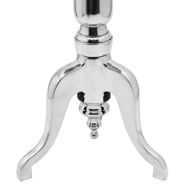 vidaXL galdiņš, alumīnija, sudraba krāsā, apaļš