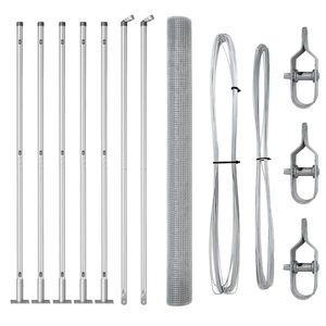 vidaXL Žoga āķis Sudraba 10 x 1,5 m (19 x 19 mm tīkla) Tērauds