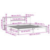 vidaXL gulta ar grāmatu plauktu, bez matrača, 180x200 cm, priedes koks
