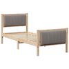 vidaXL Gultas rāmis Braun un taupe 80 x 200 cm Priedes masīvkoks