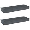 vidaXL Kastīšu spilvenu komplekts 2 pcs Antracīts 120 x 40 x 8 cm
