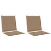 vidaXL Sēdekļa un muguras spilveni 2 pcs Pelēkbrūna 47 x 45 x 2 cm