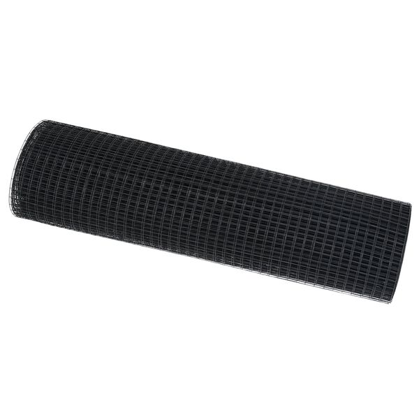 vidaXL Metinātās stieples žogs Pelēka 0.6 x 25 m Tērauds