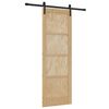 vidaXL Slīdo&scaron;ās durvis Dabiska 73,5 x 211 cm Priedes masīvkoks