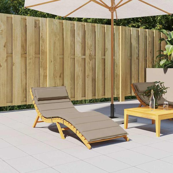 vidaXL sauļo&scaron;anās krēsla matracis, 180x60x4 cm, audums, pelēkbrūns