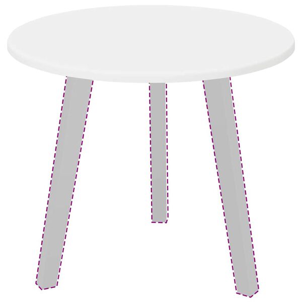 vidaXL Galda virsma Balts 50 x 50 x 1,5 cm Inženierijas koks