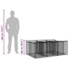 vidaXL Gabions pacelta gulta Sudraba 150 x 100 x 60 cm Cinkots tērauds