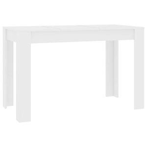vidaXL virtuves galds, balts, 120x60x76 cm, inženierijas koks