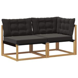 vidaXL Sekcionālā dīvāna vienības ar spilvenu Balts 162,5 x 83 x 73 cm