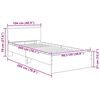 vidaXL Gultas rāmis Vecs koks 100 x 200 cm Inženierijas koks