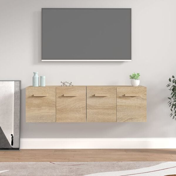 vidaXL sienas skapī&scaron;i, 2 gab., ozola, 60x36,5x35 cm, inženierijas koks