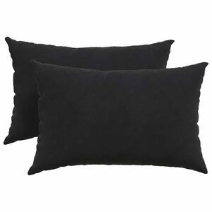 vidaXL Dīvāna spilveni 2 pcs Melna 60 x 40 cm Korduroja audums