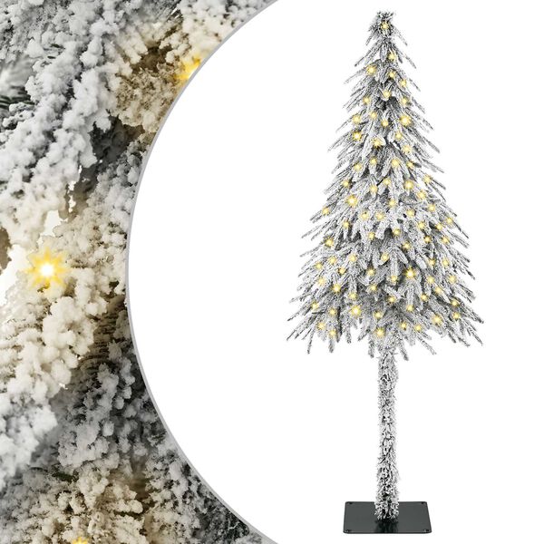 vidaXL Ziemassvētku eglīte su 150 LED Balts 150 cm PE un tērauds