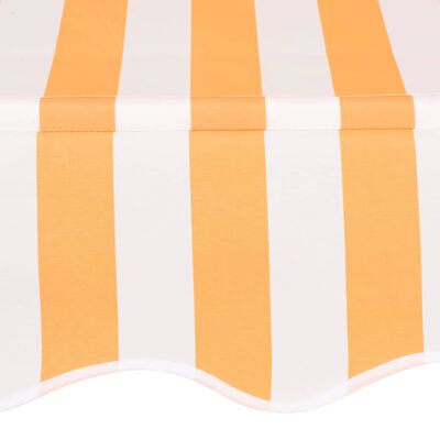 vidaXL izvelkama markīze, 100 cm, manuāla, oranža ar baltām svītrām