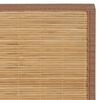 vidaXL paklājs, 100x160 cm, brūns bambuss