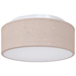 vidaXL Griestu lampa Pelēkbrūna 30 x 30 x 13,5 cm audums
