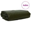 vidaXL Tarps 650g / m&sup2; Olīvu zaļ&scaron; 4 x 8 m Audekls ar PVC pārklājumu