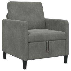 vidaXL Sofas ar uzglabā&scaron;anu Tum&scaron;i pelēka 72 x 78 x 87 cm Poliesters