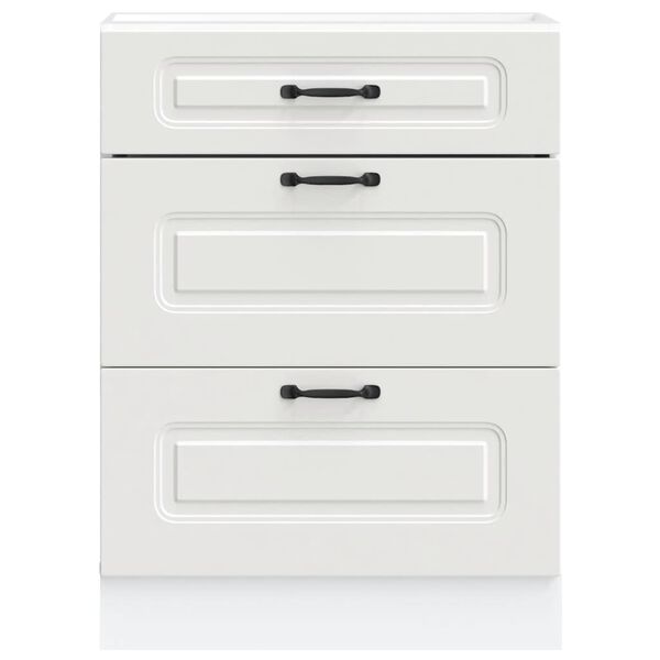 vidaXL virtuves apak&scaron;ējai skapītis, Kalmar, balts, inženierijas koks