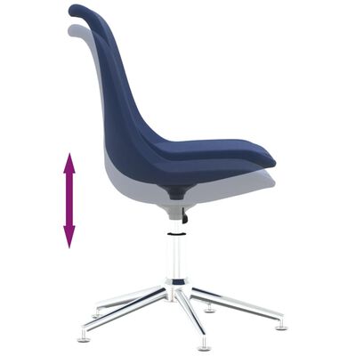 vidaXL biroja krēsls, zils audums
