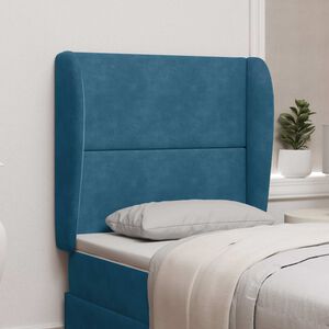 vidaXL Galvgaļa auss Zila 80 x 23 x 6 cm Samts