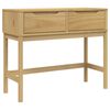 vidaXL konsoles galdiņ&scaron; FLORO, brūns, 89,5x36,5x73 cm, priedes koks