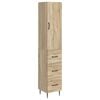 vidaXL Skapju komplekts 2 pcs Sonomas ozols 33 x 34,5 x 90 cm