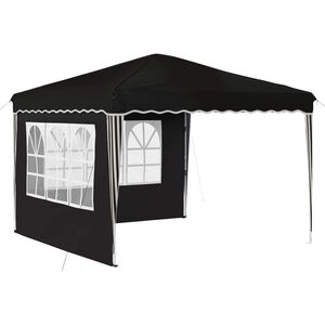 vidaXL Pop-up svinību teltis 288 x 288 x 245 cm Melns Oksforda audums