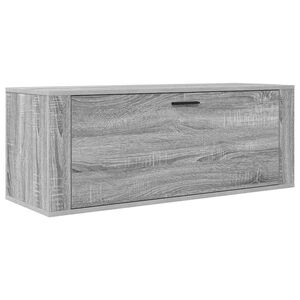 vidaXL apavu plaukts, pelēka ozola, 100x35x38 cm, inženierijas koks