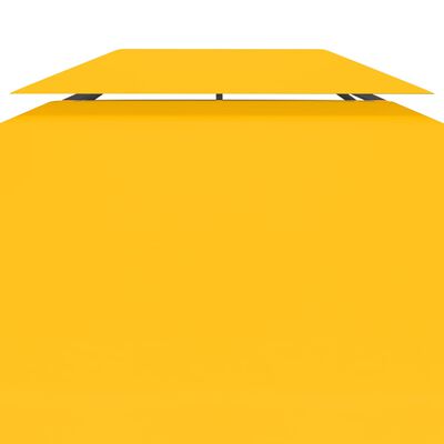 vidaXL nojumes jumta pārsegs, divdaļīgs, 310 g/m², 4x3 m, dzeltens